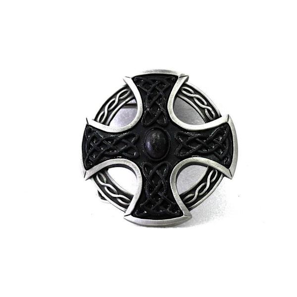 Belt buckle Black Maltese cross Multicolor