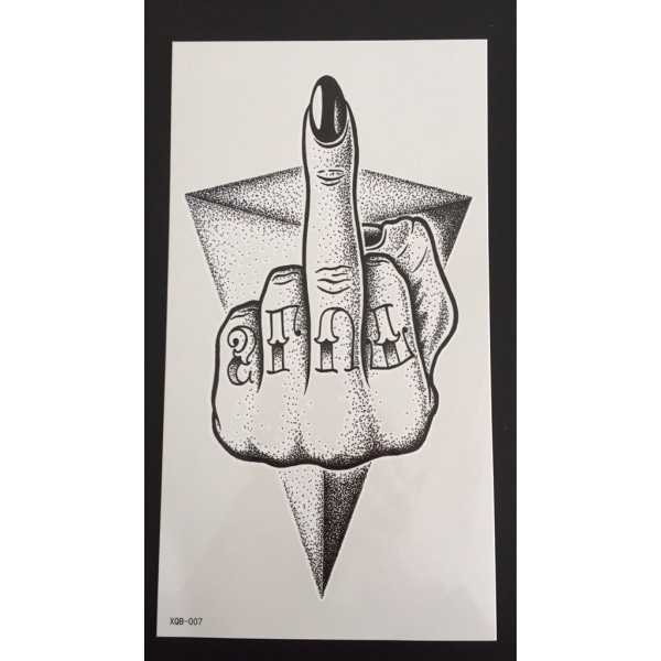 Midlertidig tatovering 19 x 9 cm - "fuck you"