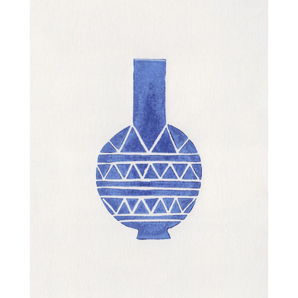 Linocut Vase 8 MultiColor 70x100 cm