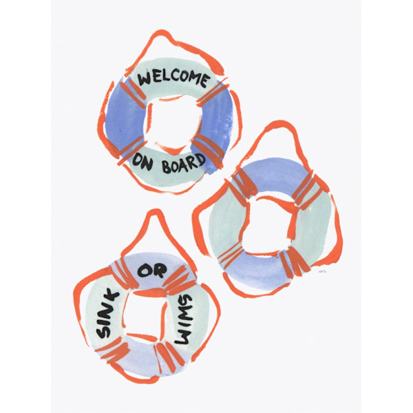 Swim Or Sink MultiColor 21x30 cm