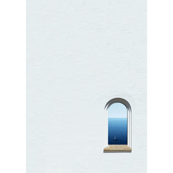 Ocean View White MultiColor 30x40 cm
