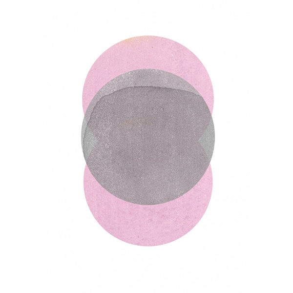 Gray Pink Circles MultiColor 70x100 cm