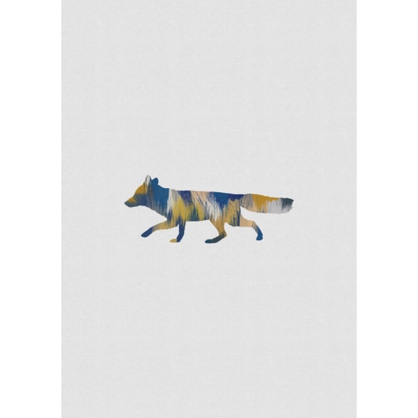 Blue A Yellow Fox MultiColor 30x40 cm