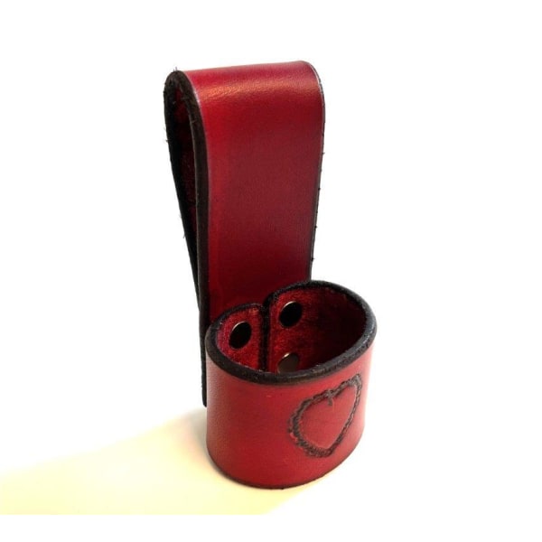 Håndlavet bælteholder til økser og værktøj - svensk premium læder Red