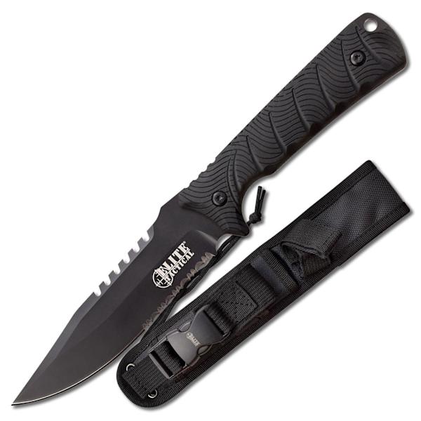 Elite Tactical - FIX005BKS - Backdraft Kniv med fast blad Svart