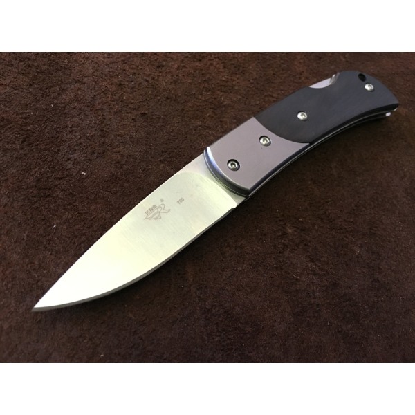 SanRenMu 7085 BUC-JT Folding knife thumbhole backlock hunting knife knife