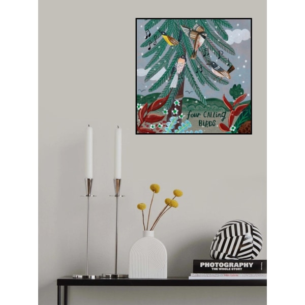 Four Calling Birds MultiColor 21x30 cm