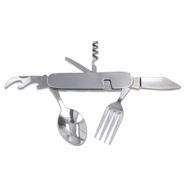 Travel multitool with 6 tools Metal look