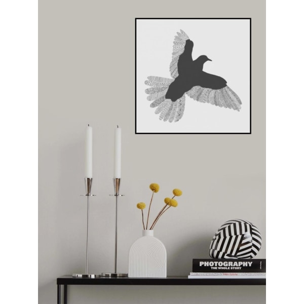 Bird Grey MultiColor 70x100 cm