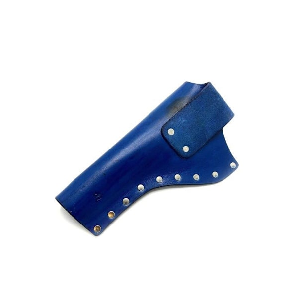 JJ Custom Works - Colt .45 Peacemaker Holster - Right - 4.75" - Blue - Plain - Nickel Studs Right side - 4,75"