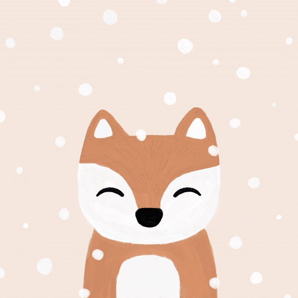 Snow A Fox MultiColor 30x40 cm