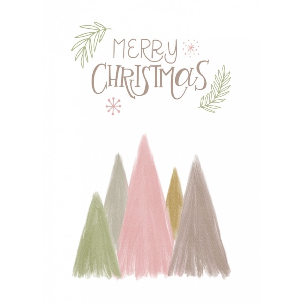 Merry Christmas Trees 1 MultiColor 70x100 cm