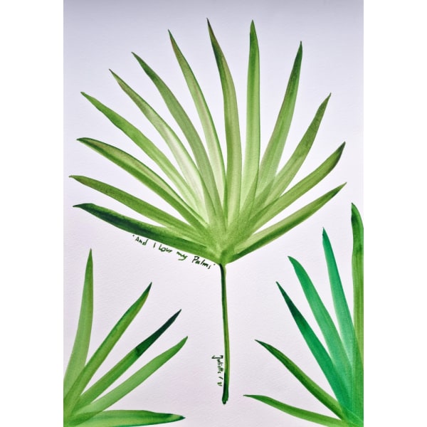 And I Love Mu Palms MultiColor 70x100 cm