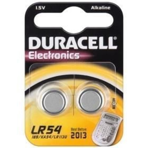 Duracell alkaliska knappbatterier 2x LR54