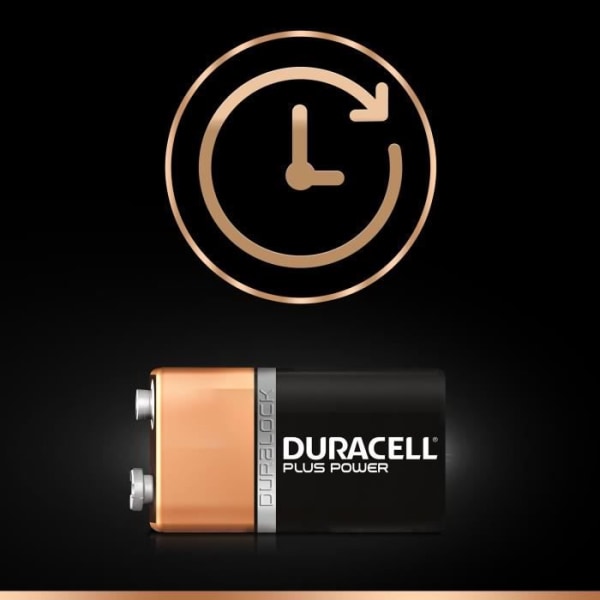 Duracell - Alkaline Battery - 9V x 2 - Plus Power (6LR61)