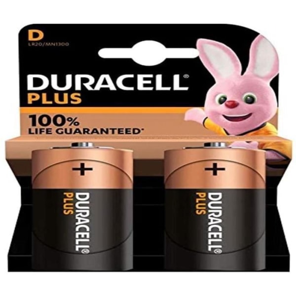 Duracell Plus-D K2 Batteri LR20 (D) Alkaliskt 1,5 V 2 st.