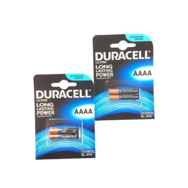 Paket med 4 Duracell Ultra AAAA 1,5V MX2500-E96 Batterier MINIPRIS !!!
