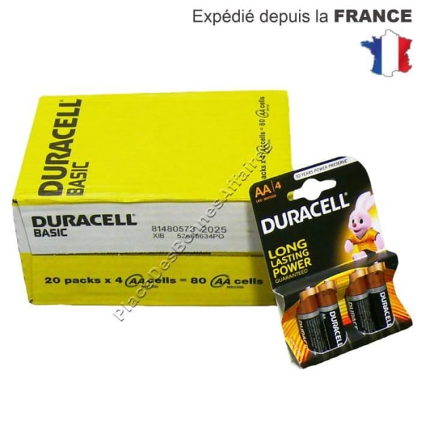 Duracell - Duracell AA Alkaline batteripaket med 60 st
