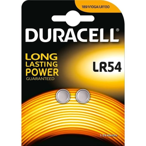 Duracell LR54 alkaliskt batteripaket om 2