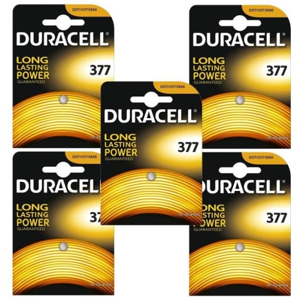 5 x Duracell 377 1.5v Silver Oxide Watch Batterier Batterier SR626SW AG4 626 D377