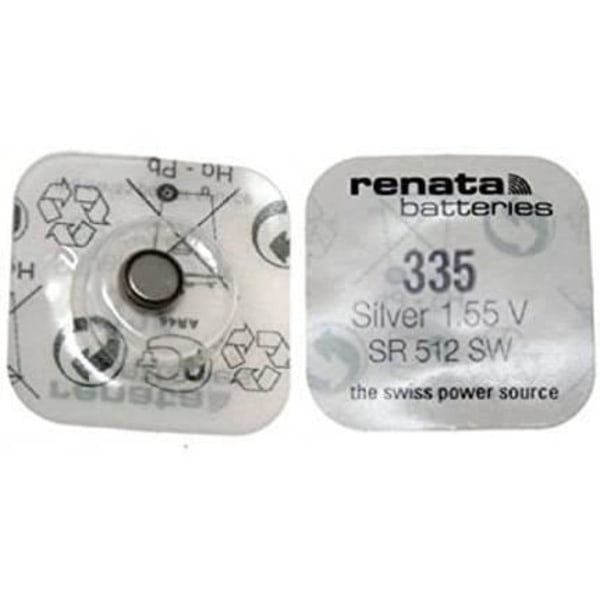 RENATA Paket med 2 blister med 1 X335 silveroxidknappbatteri SR512SW[372]