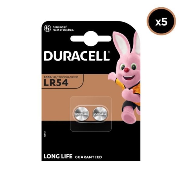 5x2 Duracell-knappbatterier LR54