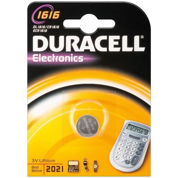 DURACELL CR1616 DLC2021 Litium myntcellsbatteri