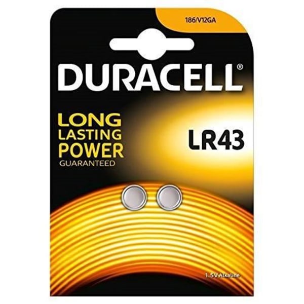 Duracell 186 AG12 LR43 L1142 1,5v Blister Alkaline-batteri, 8-pack