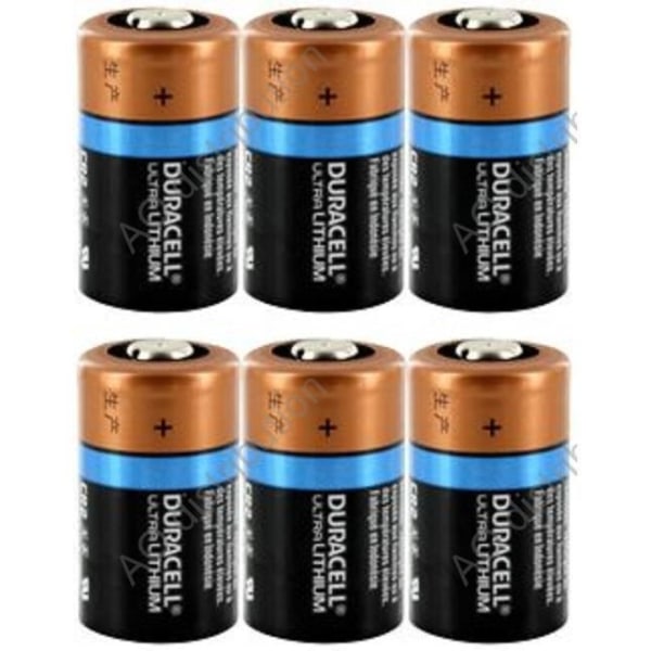 6 st CR2 Lithium Duracell 3V fotobatterier