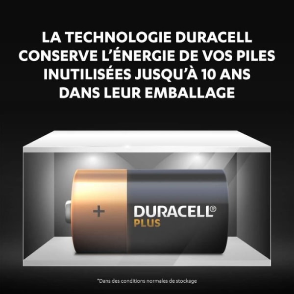 5x2 Duracell Plus C-batterier