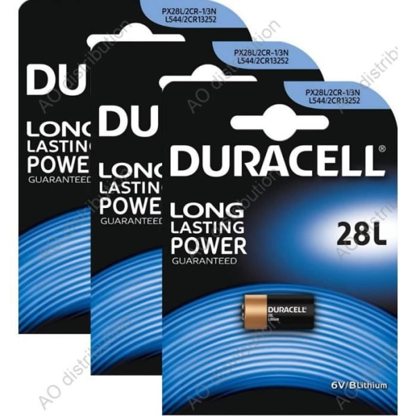 Foto 28L litiumbatteri 2CR1/3N/PX28L 6V/V28PXL Duracell X3