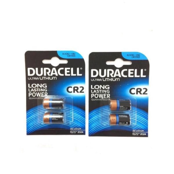 Paket med 4 Duracell Ultra Lithium Batterier Fotobatteri CR2 CR17355 EL1CR2 3V MINIPRIS !!!