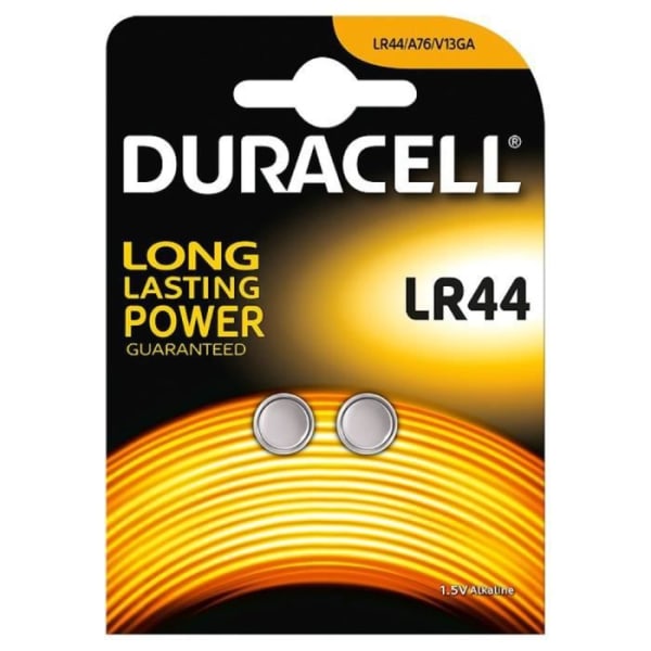 Duracell LR44 batteri 2-pack / 1,5V alkaliskt batteri som används i leksaker Husdjur Hundar Katter Halsband Bilnyckelring Klockspel
