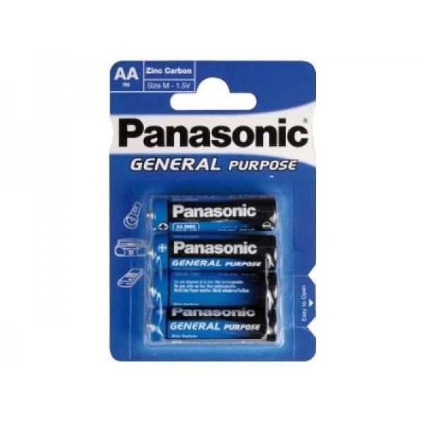 Paket med 96 Panasonic General R6 Mignon AA-batterier - Blå