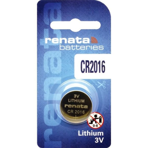 12 BATTERIER RENATA CR2016 LITHIUM 3V