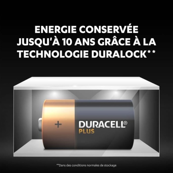 Duracell Plus, set med 4 alkaliska batterier typ C 1,5 Volt, LR14