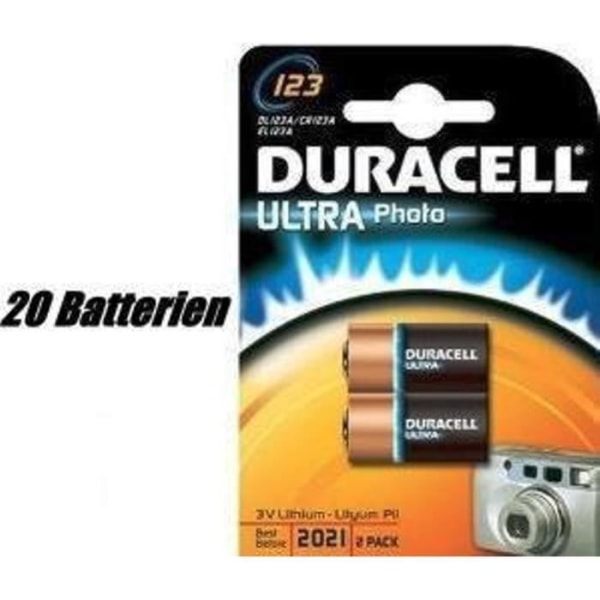 Duracell DL123A-Pack10-Blister med 2