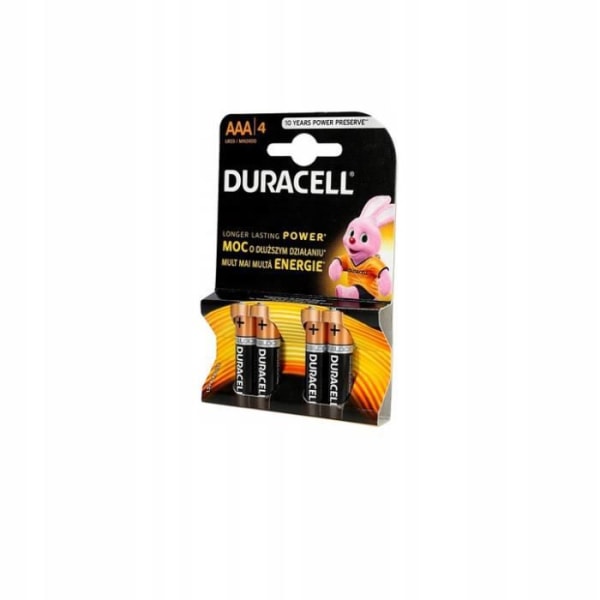 Duracell 4 LR03 AAA alkaliska batterier, Duracell AAA R3 BL2 batteri