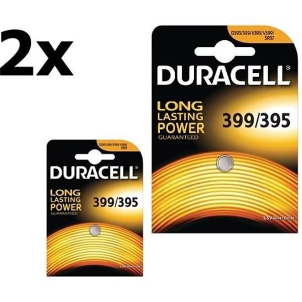 2 st - Duracell 399-395 - G7 - SR927W 1,5V 52mAh knappbatteri