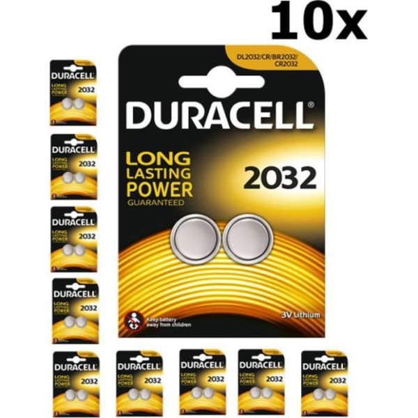 20 st - Duracell CR2032 knappcellsbatterier - 10 st x 2 st