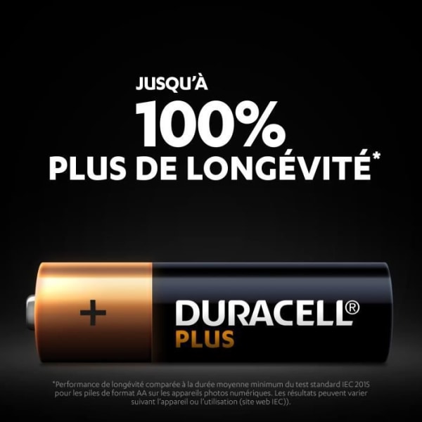 Duracell Plus AA alkaliska batterier, 1,5V LR6 MN1500, 8-pack