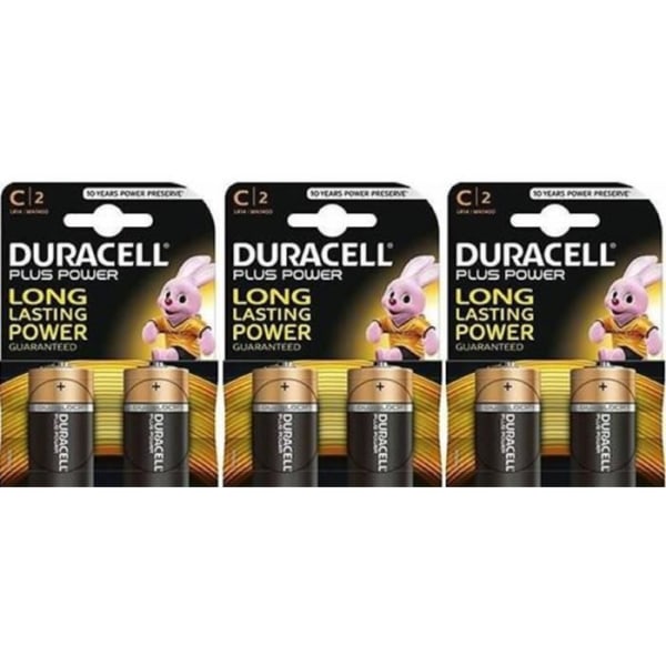 Duracell - Alkaline Battery - Cx6 Plus Power (LR14)