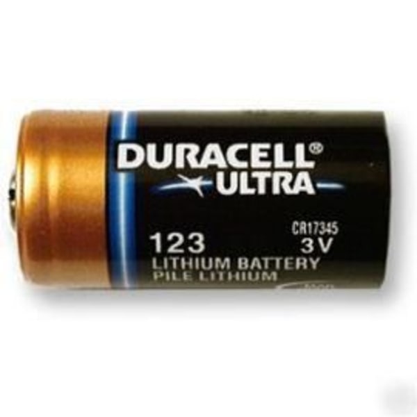 Paket med 15 CR 123 Lithium 3V Duracell Ultra-batterier