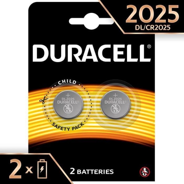 425z Duracell Special 2025 3V litiumknappcellsbatteri, 2-pack (DL2025-CR2025), designad för användning i