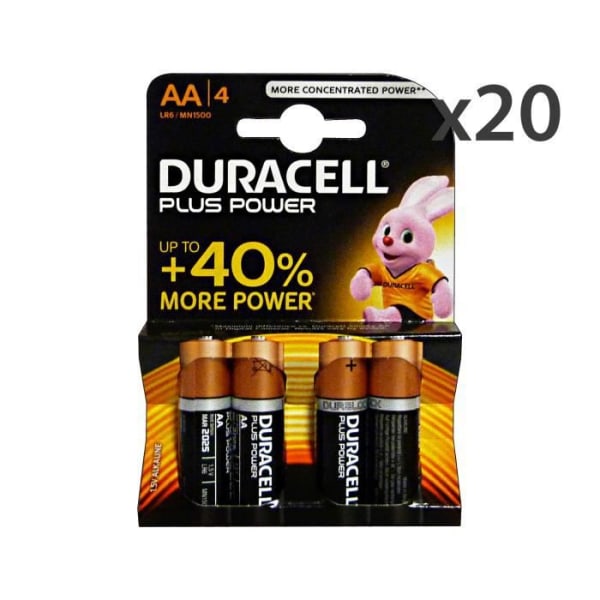 DURACELL 20 Pack Aa Plus 4*Elektrisk reserv