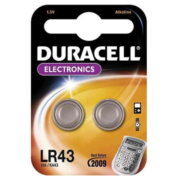 Alkaline Electronics LR43 knappbatteri blisterförpackning med 2 st