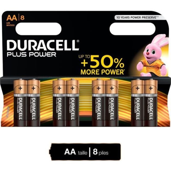 DURACELL Batterier Plus Power AA X8