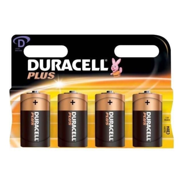 Duracell Plus MN1300 Batteri 4 x D Alkaline