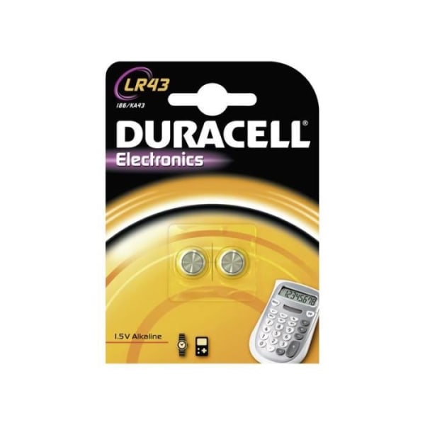 Duracell Alkaline Battery Knopfzelle LR43 1,5V Blisterpack (2-pack) 052581mak28809