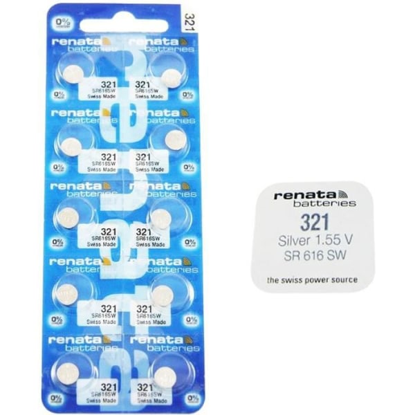 10 x Renata 321 Swiss Made Watch Batterier (10)